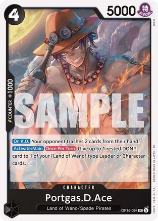 Portgas.D.Ace (094) (OP16-094) - The Time of Battle - Card Brawlers