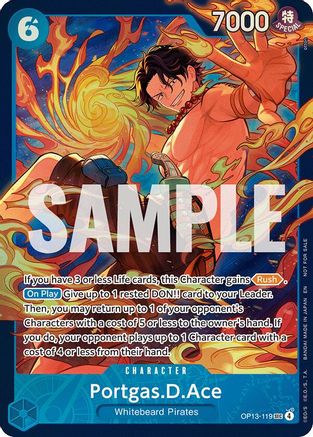 Portgas.D.Ace (119) (Treasure Cup 2026) (Store) (OP13-119) - One Piece Promotion Cards Foil - Card Brawlers