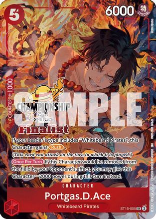 Portgas.D.Ace (CS 25-26 Finalist Card Set 1) (ST15-005) - One Piece Promotion Cards Foil - Card Brawlers