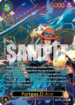 Portgas.D.Ace - EB02-028 (SP) (EB02-028) - Carrying On His Will Foil - Card Brawlers