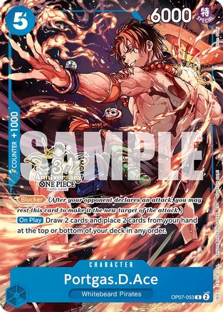 Portgas.D.Ace - OP07-053 (3rd Anniversary Tournament 3 Brothers Pack) (OP07-053) - Carrying On His Will: 3rd Anniversary Tournament Cards - Card Brawlers