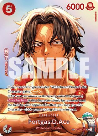 Portgas.D.Ace (SP) (ST15-005) - The Time of Battle Foil - Card Brawlers