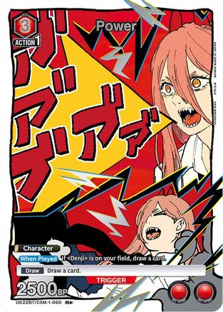 Power (060) (R*) (UE22BT/CSM-1-060) - UE22BT CHAINSAW MAN Foil - Card Brawlers