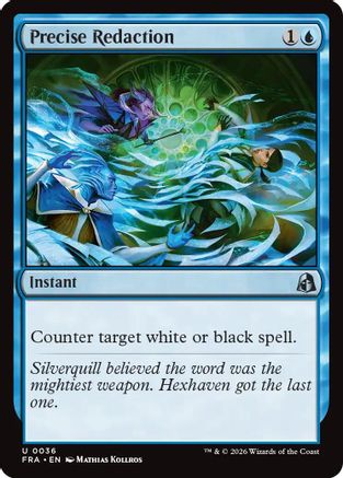 Precise Redaction (FRA-036) - Reality Fracture Foil - Card Brawlers
