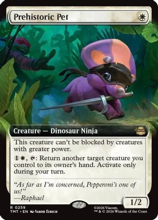 Prehistoric Pet (Extended Art) (TMT-259) - Teenage Mutant Ninja Turtles Foil - Card Brawlers