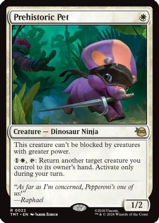 Prehistoric Pet (TMT-022) - Teenage Mutant Ninja Turtles Foil - Card Brawlers
