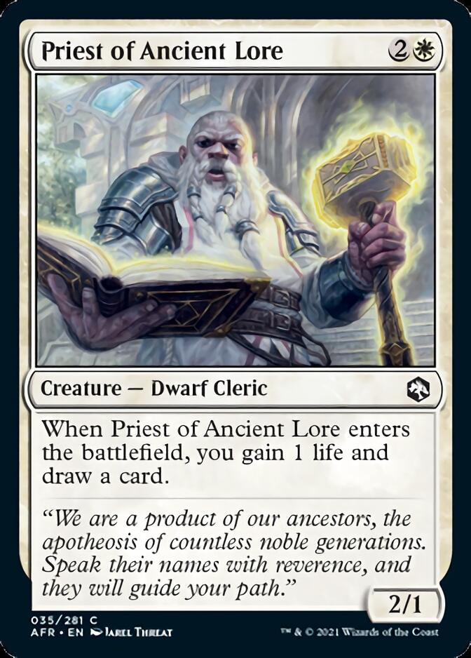Priest of Ancient Lore [Dungeons & Dragons: Adventures in the Forgotten Realms] - Card Brawlers