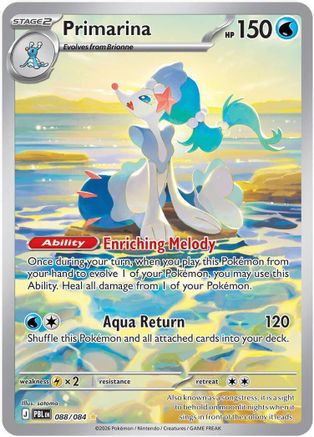 Primarina (088/084) - Holofoil [ME05 Pitch Black] - Card Brawlers