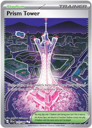 Prism Tower (111/086) - Holofoil [ME04 Chaos Rising] - Card Brawlers