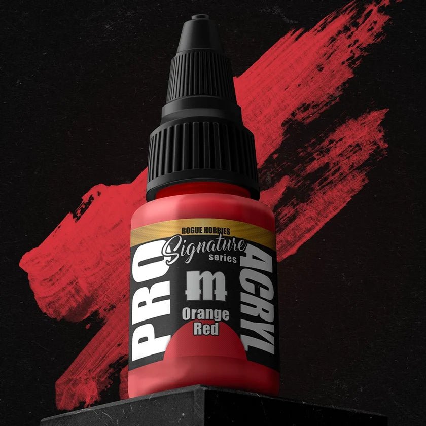 PRO Acryl - Paint - Rogue Hobbies - S31 - Orange Red - Card Brawlers