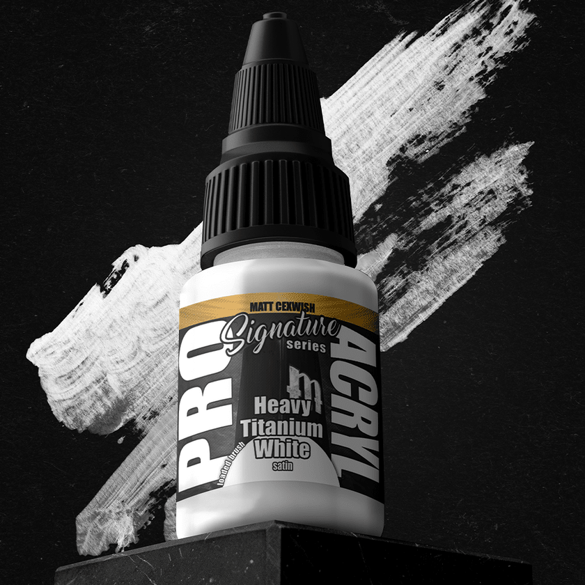 PRO Acryl - Paint - S21 - Matt Cexwish - Heavy Titanium White - Card Brawlers