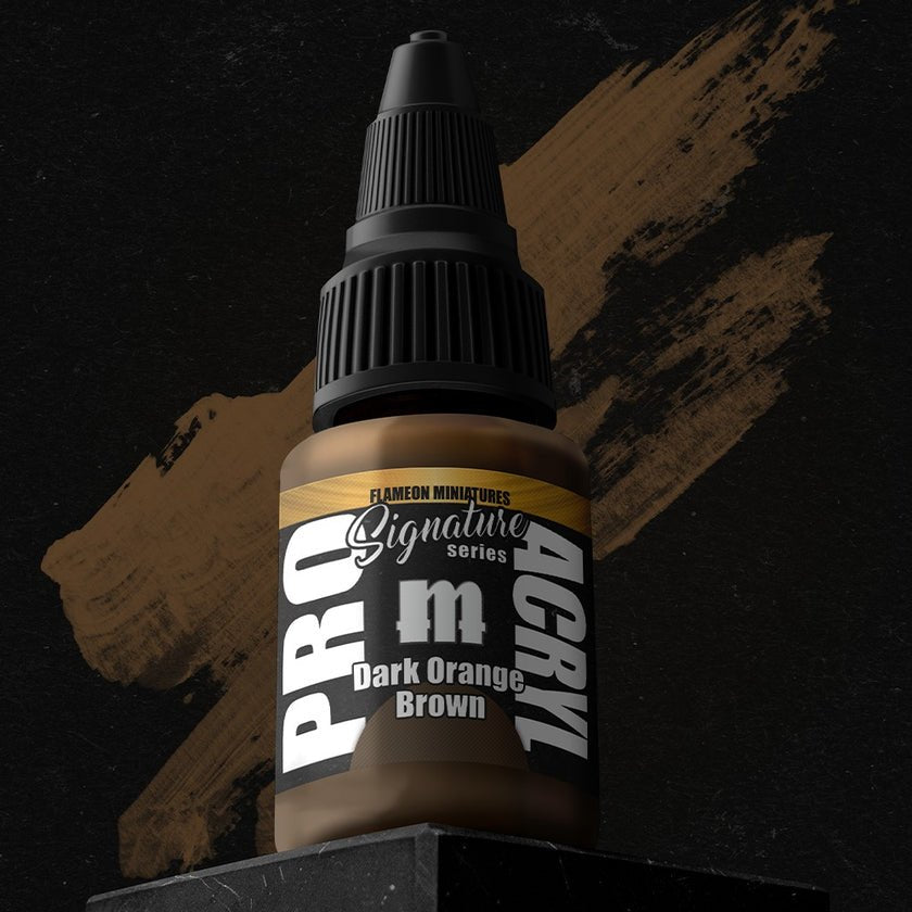 PRO Acryl - Paint - S26 - Flameon - Dark Orange Brown - Card Brawlers
