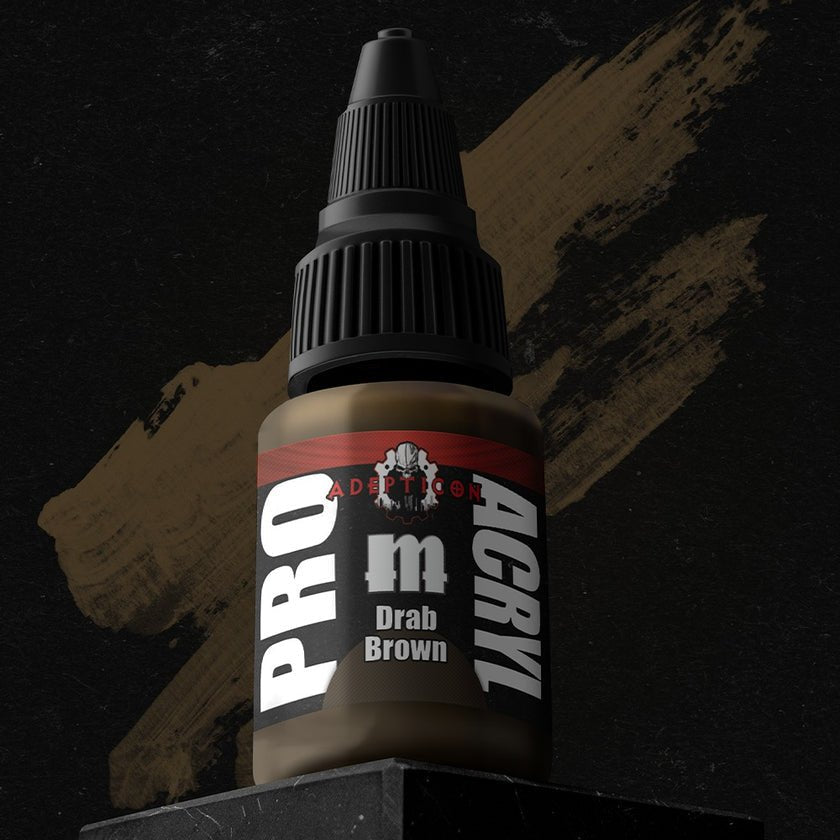 PRO Acryl - Paint - S40 - Adepticon Drab Brown - Card Brawlers