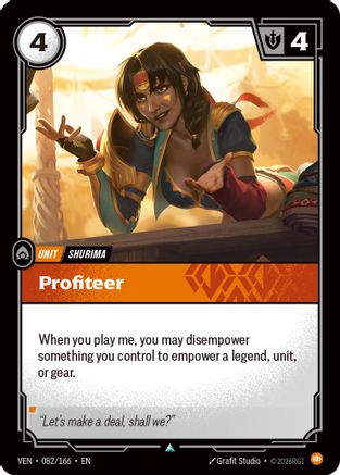 Profiteer (082/166) - Vendetta Foil - Card Brawlers