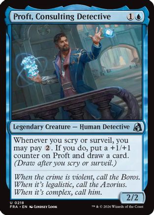 Proft, Consulting Detective (FRA-218) - Reality Fracture - Card Brawlers