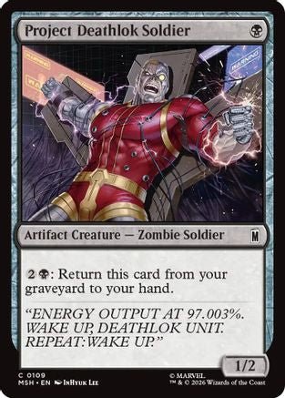 Project Deathlok Soldier (MSH-109) - Marvel Super Heroes Foil - Card Brawlers