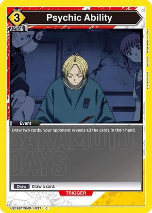 Psychic Ability (UE19BT/SMD-1-037) - UE19BT SAKAMOTO DAYS - Card Brawlers