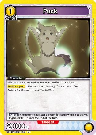 Puck (001) (UE24BT/REZ-1-001) - UE24BT ReZERO Starting Life in Another World - Card Brawlers