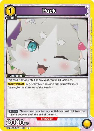 Puck (UE24ST/REZ-1-001) - UE24ST ReZERO Starting Life in Another World Starter Deck - Card Brawlers