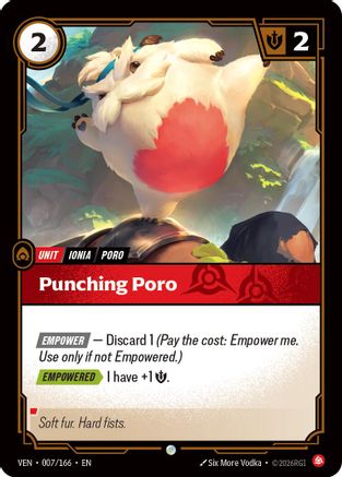 Punching Poro (007/166) - Vendetta Foil - Card Brawlers