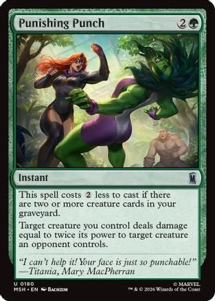Punishing Punch (MSH-180) - Marvel Super Heroes - Card Brawlers