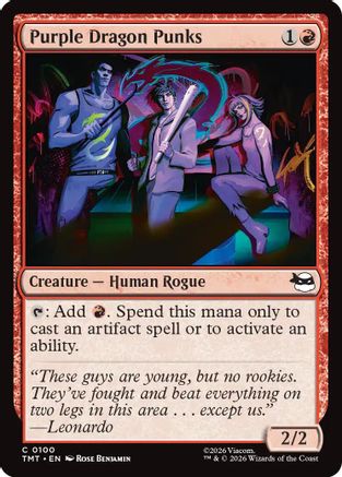 Purple Dragon Punks (TMT-100) - Teenage Mutant Ninja Turtles - Card Brawlers
