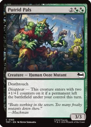 Putrid Pals (TMT-165) - Teenage Mutant Ninja Turtles Foil - Card Brawlers