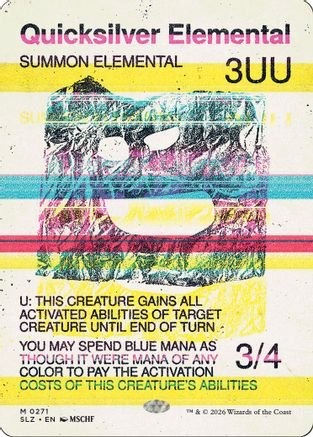 Quicksilver Elemental (0271) (SLZ-271) - Secret Lair x MSCHF: The Zeta Set - Card Brawlers