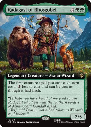 Radagast of Rhosgobel (Extended Art) (HOB-309) - The Hobbit Foil - Card Brawlers