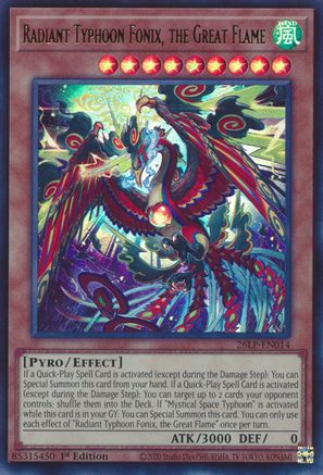 Radiant Typhoon Fonix, the Great Flame (26LP-EN014) - Limited Pack World Championship 2026 1st Edition - Card Brawlers