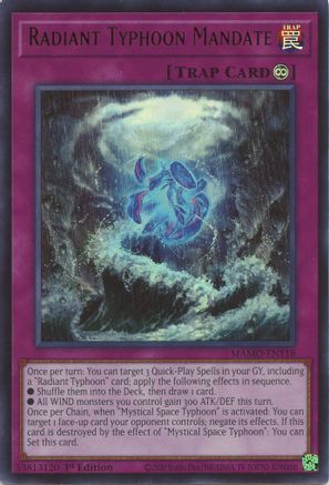 Radiant Typhoon Mandate (MAMO-EN118) - Magnificent Monsters 1st Edition - Card Brawlers