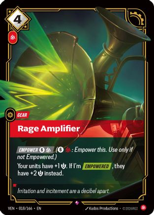 Rage Amplifier (018/166) - Vendetta Foil - Card Brawlers