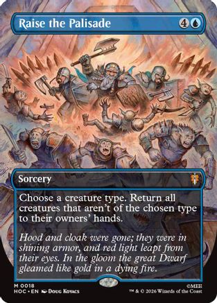 Raise the Palisade (Borderless) (HOC-018) - The Hobbit: Eternal-Legal Foil - Card Brawlers