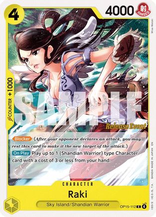Raki (OP15-112) - Adventure on Kami's Island Release Event Cards - Card Brawlers