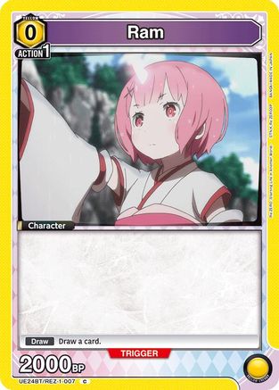 Ram (007) (Box Topper Foil) (UE24BT/REZ-1-007) - UE24BT ReZERO Starting Life in Another World Foil - Card Brawlers