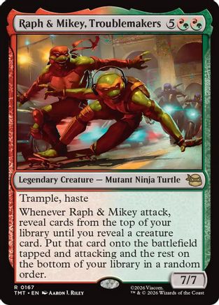 Raph & Mikey, Troublemakers (TMT-167) - Teenage Mutant Ninja Turtles Foil - Card Brawlers