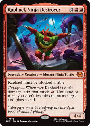 Raphael, Ninja Destroyer (TMT-102) - Teenage Mutant Ninja Turtles Foil - Card Brawlers
