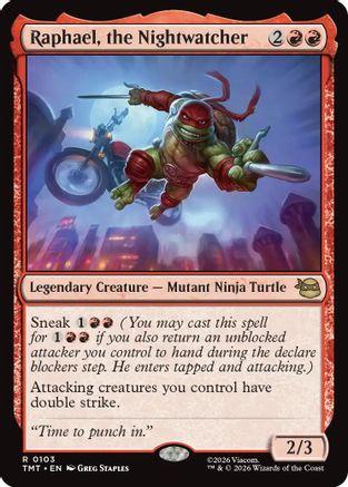 Raphael, the Nightwatcher (TMT-103) - Teenage Mutant Ninja Turtles - Card Brawlers