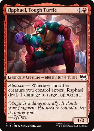 Raphael, Tough Turtle (TMT-104) - Teenage Mutant Ninja Turtles - Card Brawlers