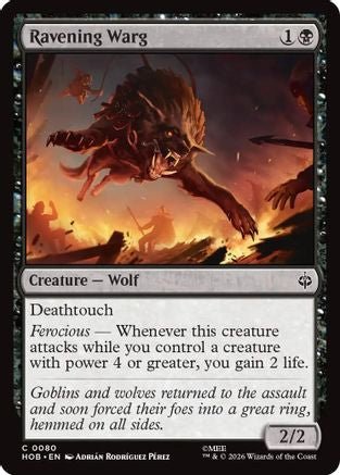 Ravening Warg (HOB-080) - The Hobbit - Card Brawlers
