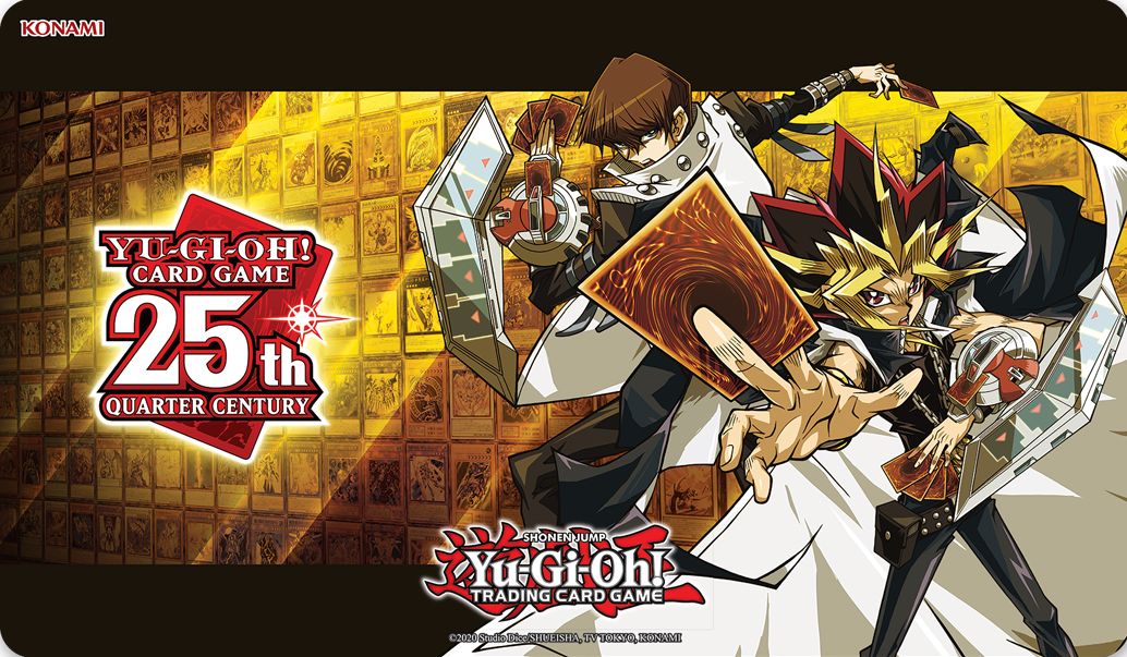 Yu-Gi-Oh! Yugi & Kaiba Quarter Century Game Mat (PREORDER) February 9, 2024 - Card Brawlers | Quebec | Canada | Yu-Gi-Oh!