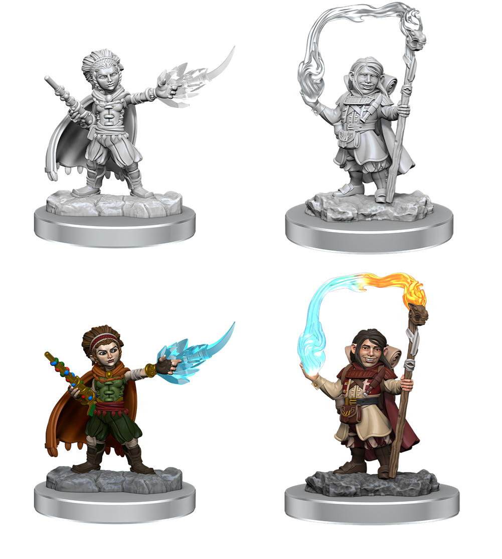 DND Unpainted Minis Halfling Wizards - Universal Distribution - Card Brawlers | Quebec | Canada |