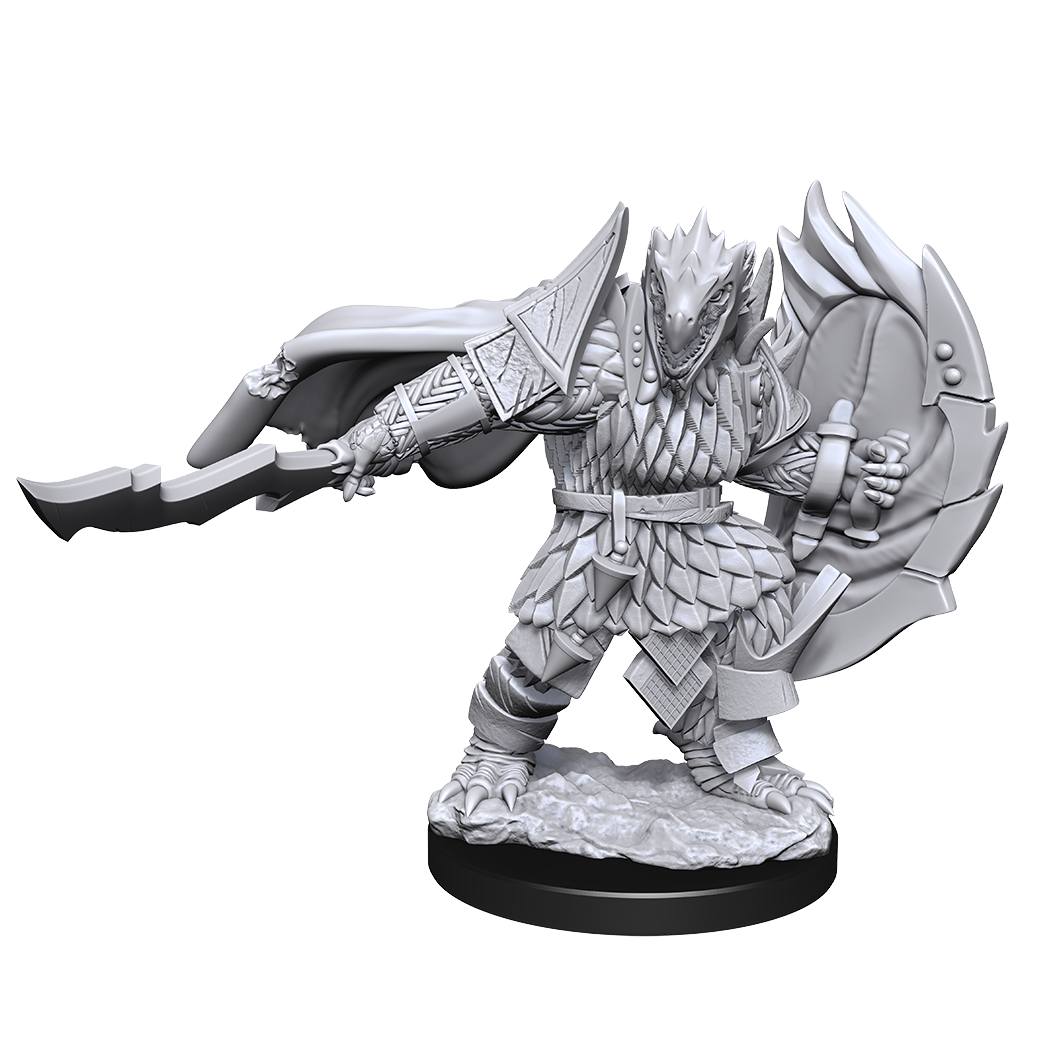 DND Unpainted Minis Dragonborn Fighter Male - Universal Distribution - Card Brawlers | Quebec | Canada |