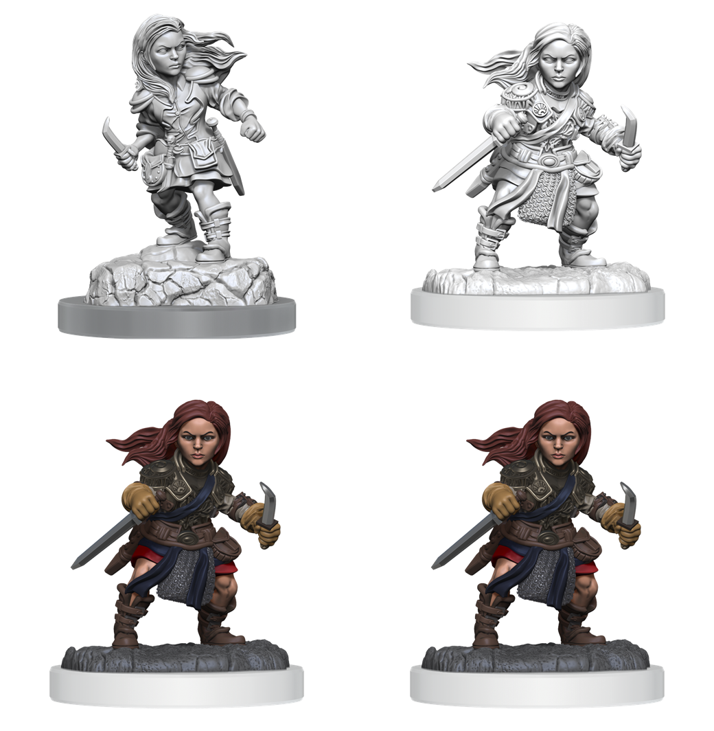 DND Unpainted Minis Halfling Rogue Female - Universal Distribution - Card Brawlers | Quebec | Canada |