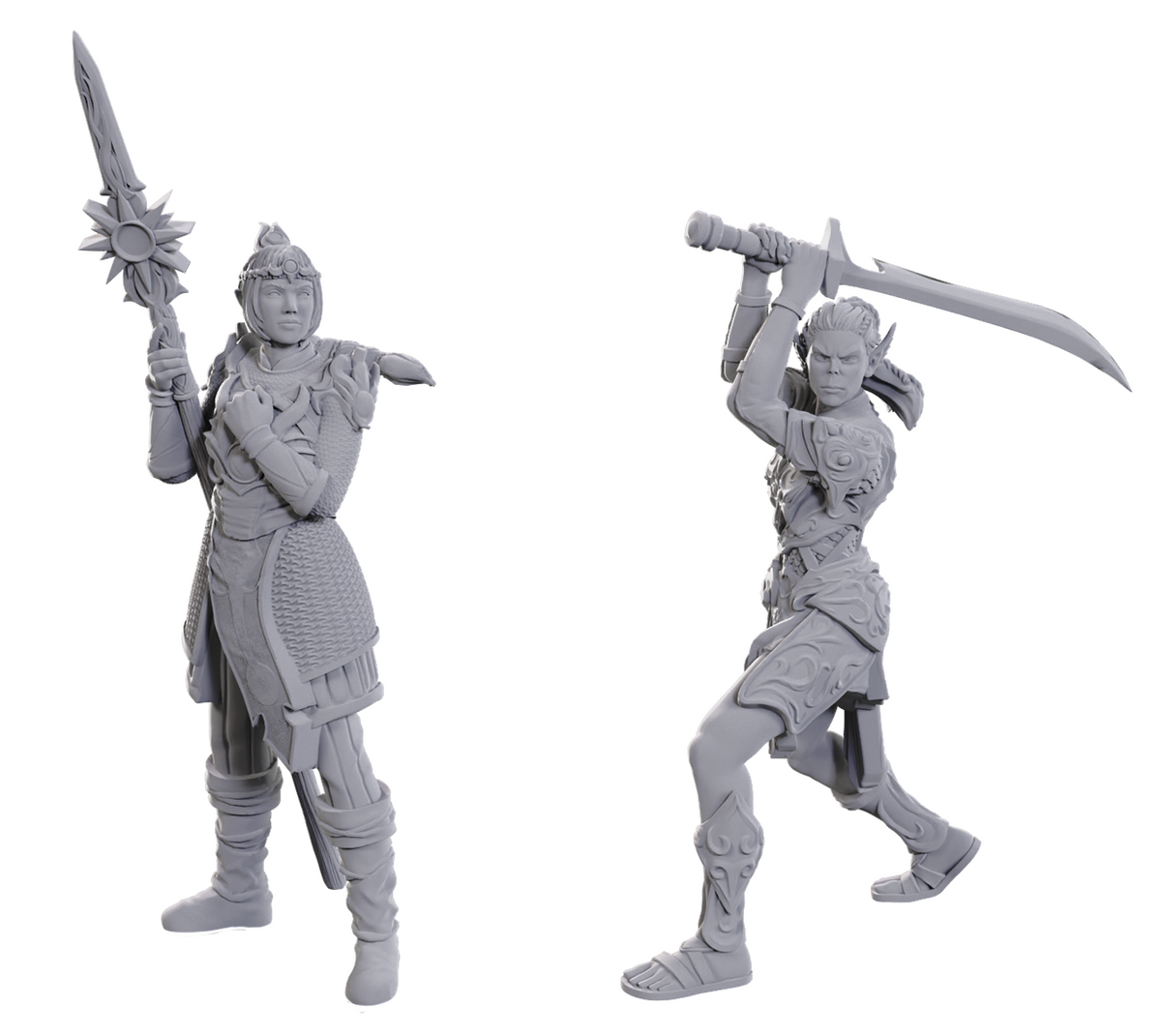 DND Unpainted Minis Special Edition Baldur's Gate 3 - Lae'zel & Shadowheart - Universal Distribution - Card Brawlers | Quebec | Canada |