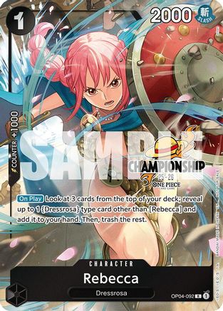 Rebecca (CS 25-26 Celebration Pack) (OP04-092) - One Piece Promotion Cards Foil - Card Brawlers