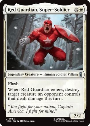 Red Guardian, Super-Soldier (MSH-034) - Marvel Super Heroes - Card Brawlers