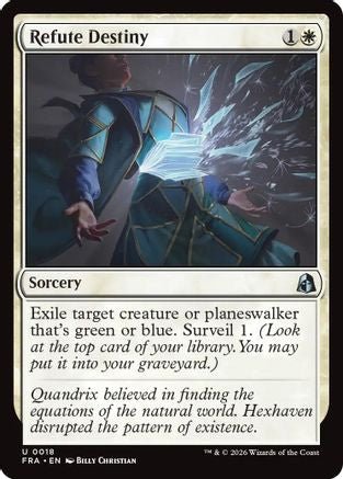 Refute Destiny (FRA-018) - Reality Fracture - Card Brawlers