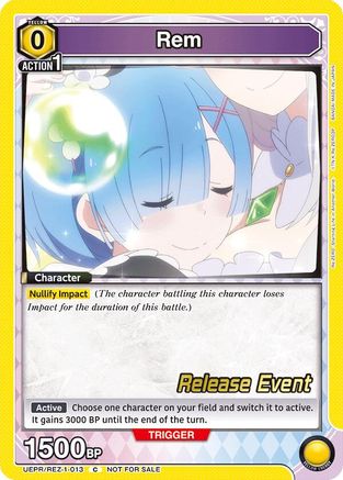 Rem (013) (UEPR/REZ-1-013) - UE24BT ReZERO Starting Life in Another World Release Event Cards - Card Brawlers