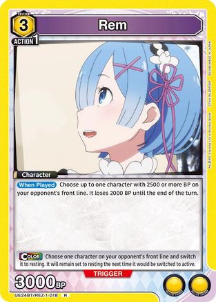 Rem (018) (UE24BT/REZ-1-018) - UE24BT ReZERO Starting Life in Another World Foil - Card Brawlers